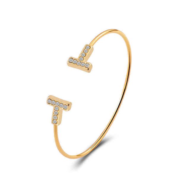 kyne fashion creative diamond inlaid opening double t bracelet t home classic zircon small fresh personalized design, Black
kyne fashion creative diamond inlaid opening double t bracelet t home classic zircon small fresh personalized design, Black