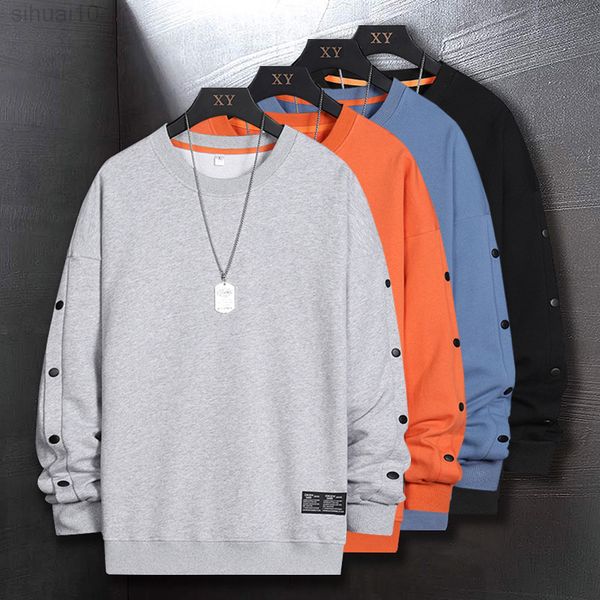 men's sweatshirt men spring clothing o-neck casual long sleeves streetwear pure color sweatshirt male clothing 2022 l220801, White;black
men's sweatshirt men spring clothing o-neck casual long sleeves streetwear pure color sweatshirt male clothing 2022 l220801, White;black