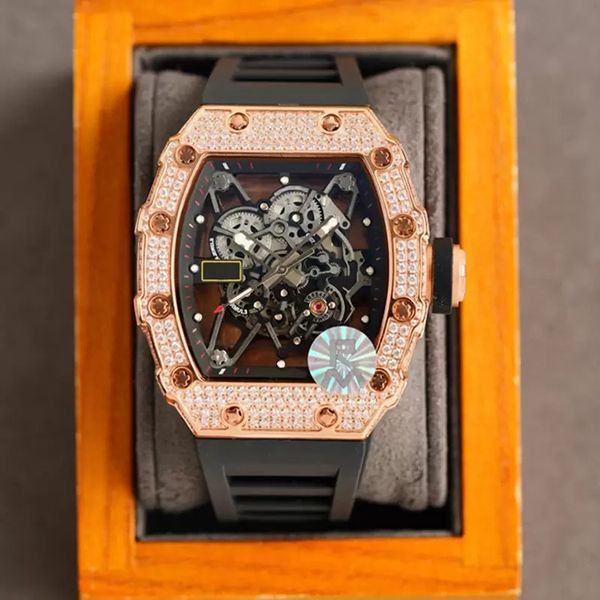 wholesale 6 iced out luxury men's watches 42mm size full diamond automatic winding glide smooth pre-owned watches black ribbed strap, Slivery;brown 
wholesale 6 iced out luxury men's watches 42mm size full diamond automatic winding glide smooth pre-owned watches black ribbed strap, Slivery;brown