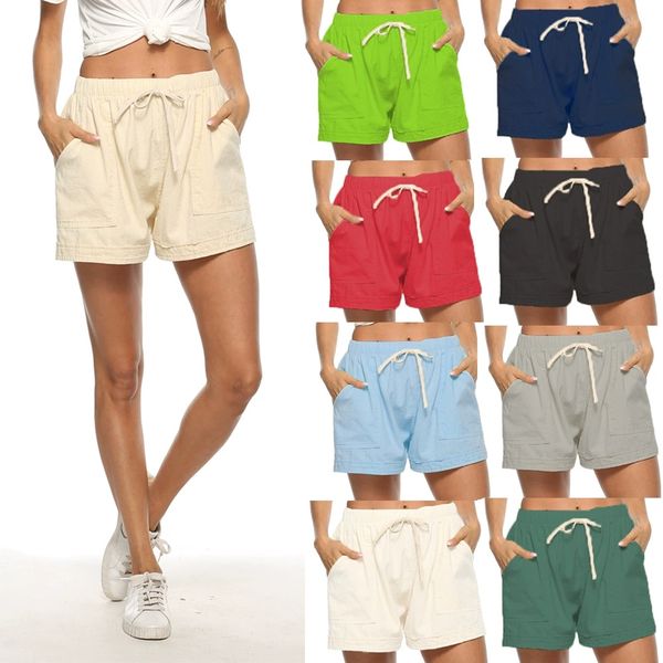 summer cotton linen comfy shorts womens running shorts supper drawstring elastic waist ruffle casual 04, White;black
summer cotton linen comfy shorts womens running shorts supper drawstring elastic waist ruffle casual 04, White;black