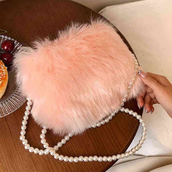 women faux fur shoulder messenger bags soft elegant pearl chain lambswool beaded 2022 new designer luxury handbags y220411
women faux fur shoulder messenger bags soft elegant pearl chain lambswool beaded 2022 new designer luxury handbags y220411
