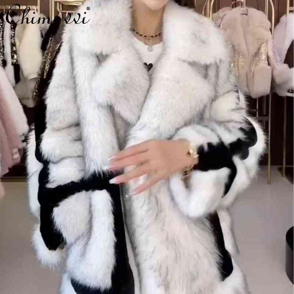 european style fur long sleeve warm double-faced wool coat 2021 fashion warm casual long sleeve elegant coat winter clothes t220810, Black
european style fur long sleeve warm double-faced wool coat 2021 fashion warm casual long sleeve elegant coat winter clothes t220810, Black