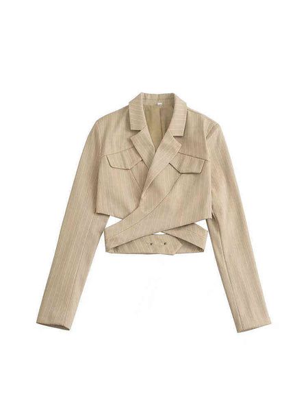 women spring summer striped short blazer 2022 new office ladies long sleeve back button design jacket l220714, White;black
women spring summer striped short blazer 2022 new office ladies long sleeve back button design jacket l220714, White;black