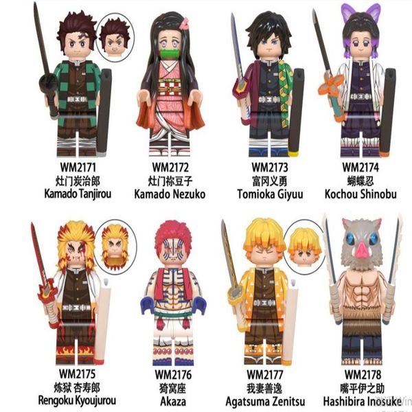 8pcs/set 4.5cm children's assembling minifig blocks toy demon slayer blade series tanjirou nidou inosuke mini wm6116 building274s
8pcs/set 4.5cm children's assembling minifig blocks toy demon slayer blade series tanjirou nidou inosuke mini wm6116 building274s