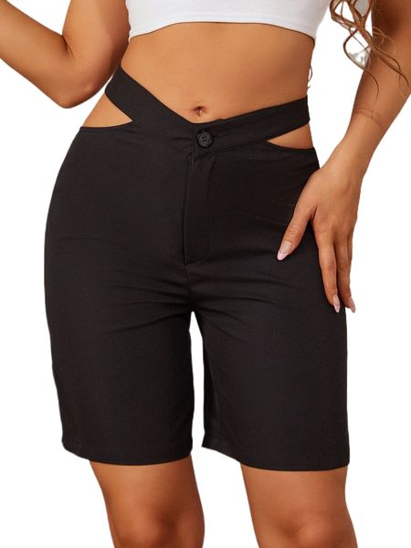 cut out waist shorts j5xr#, White;black
cut out waist shorts j5xr#, White;black