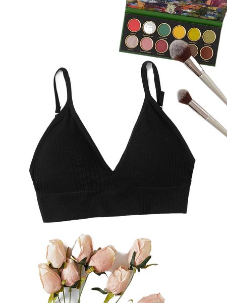 plain simple bra d0vo#, Black;red