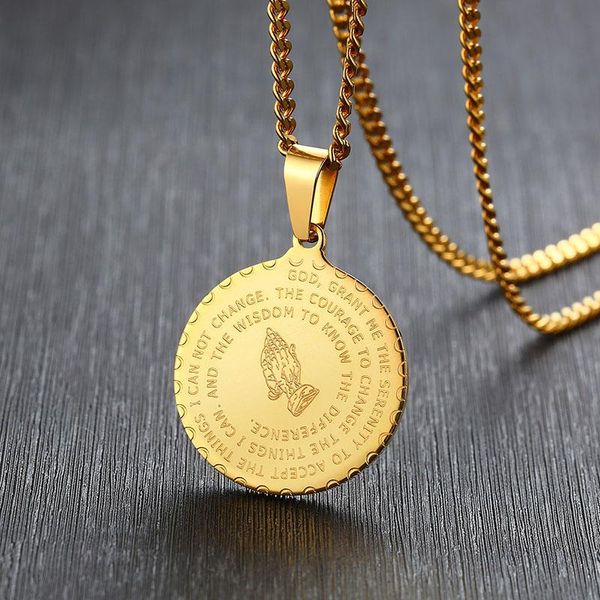 pendant necklaces hiphop gold men's cross bible necklace stainless steel chain prayer bling jewelry, Silver
pendant necklaces hiphop gold men's cross bible necklace stainless steel chain prayer bling jewelry, Silver