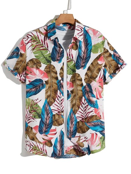 men tropical print shirt x8ay#, White;black