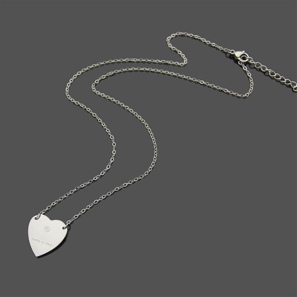 2021 not fading titanium steel simple heart pendant necklaces 3 colors gold plated classic style logo printed women designer jewel238x, Silver
2021 not fading titanium steel simple heart pendant necklaces 3 colors gold plated classic style logo printed women designer jewel238x, Silver