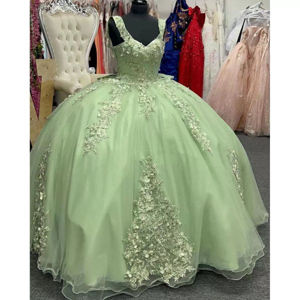 2022 spring green ball gown quinceanera dresses with 3d floral applique lace straps floor length custom made sweet 16 birthday party prom pa, Blue;red
2022 spring green ball gown quinceanera dresses with 3d floral applique lace straps floor length custom made sweet 16 birthday party prom pa, Blue;red