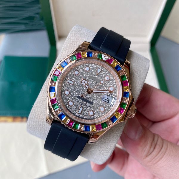 luxury designer classic fashion automatic watch with coloured diamonds size 41mm sapphire glass a favorite christmas gift for men and women, Slivery;brown
luxury designer classic fashion automatic watch with coloured diamonds size 41mm sapphire glass a favorite christmas gift for men and women, Slivery;brown