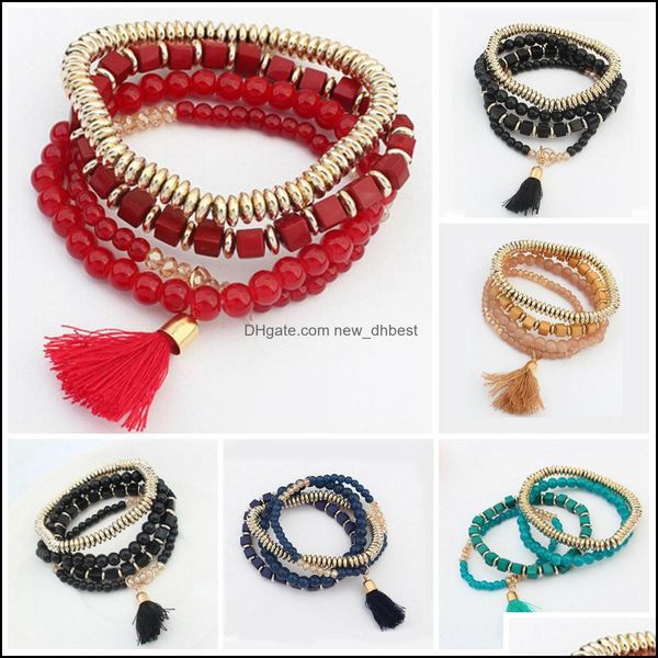 charm bracelets bead for women new mtilayer beaded tassel elastic bracelet jewelry bangles newdhdrop delivery 2021 newdhdhbup, Golden;silver
charm bracelets bead for women new mtilayer beaded tassel elastic bracelet jewelry bangles newdhdrop delivery 2021 newdhdhbup, Golden;silver
