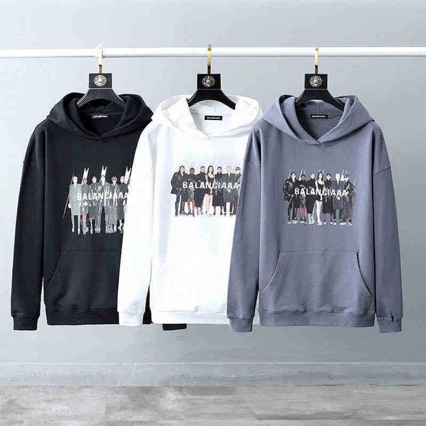 b hoodies designer spring balencaigass autumn b portrait printed hooded sweater pure cotton loose men's and women's couple jacket, Black
b hoodies designer spring balencaigass autumn b portrait printed hooded sweater pure cotton loose men's and women's couple jacket, Black