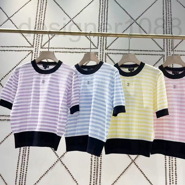 women's hoodies & sweatshirts designer xiaoxiangjia classic stripe hollowed out pullover color contrast knitted short sleeved women, Black
women's hoodies & sweatshirts designer xiaoxiangjia classic stripe hollowed out pullover color contrast knitted short sleeved women, Black