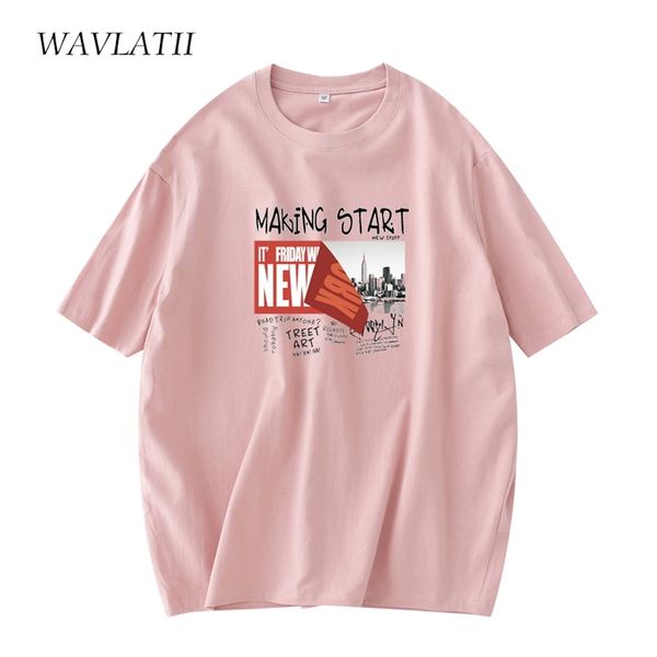 wavlatii short sleeve cotton t-shirts for women fashion print female summer lady green pink tees wt2138 220511, White
wavlatii short sleeve cotton t-shirts for women fashion print female summer lady green pink tees wt2138 220511, White
