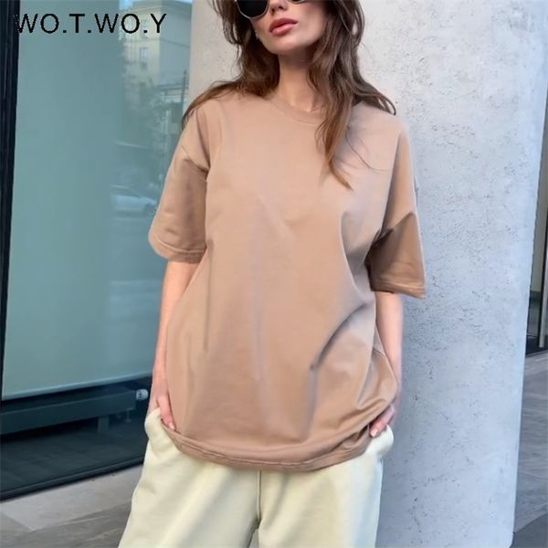 wotwoy casual half sleeve oversized t-shirts women summer cotton loose long tee shirt female basic knited harajuku 220509, White
wotwoy casual half sleeve oversized t-shirts women summer cotton loose long tee shirt female basic knited harajuku 220509, White