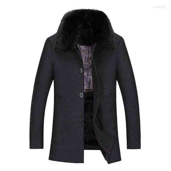 men's wool & blends wholesale- winter coat men woolen jacket mens fur turndown collar thicken parkas outerwear male warm 118wy1 t220810, Black
men's wool & blends wholesale- winter coat men woolen jacket mens fur turndown collar thicken parkas outerwear male warm 118wy1 t220810, Black