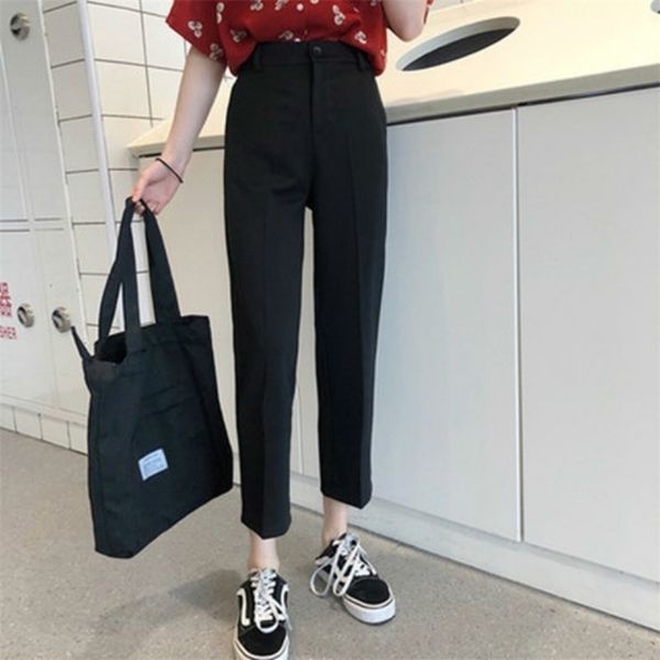 spring summer women suit pants fashion female office lady high waist harem pant pantalon casual trousers plus size s-5xl 201228, Black;white
spring summer women suit pants fashion female office lady high waist harem pant pantalon casual trousers plus size s-5xl 201228, Black;white