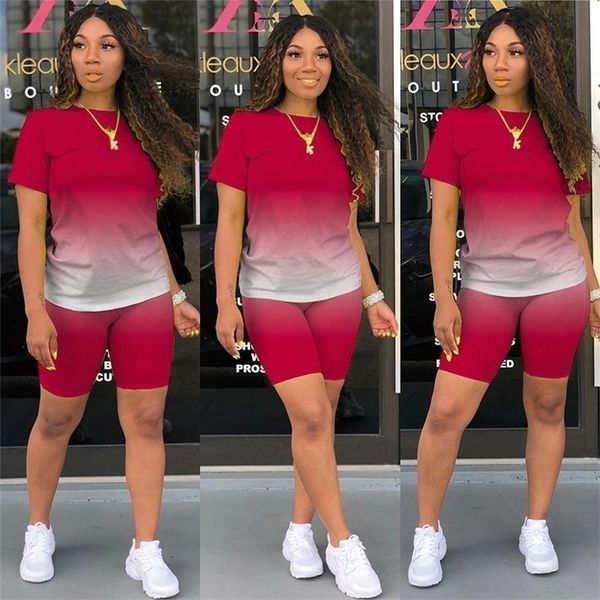 wjustforu two piece set women summer casual gradient color bodycon tracksuit crop joggers biker shorts matching set female lj201126, White
wjustforu two piece set women summer casual gradient color bodycon tracksuit crop joggers biker shorts matching set female lj201126, White