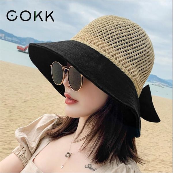 cokk summer hats for women knitted breathable foldable sun with bow protection shade korean beach cap travel 220427, Blue;gray
cokk summer hats for women knitted breathable foldable sun with bow protection shade korean beach cap travel 220427, Blue;gray