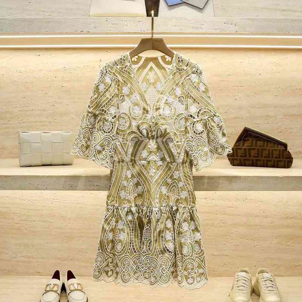 casual dresses fadan / spring and summer temperament lady hollowed out hook flower embroidered ruffle dress, Black;gray
casual dresses fadan / spring and summer temperament lady hollowed out hook flower embroidered ruffle dress, Black;gray