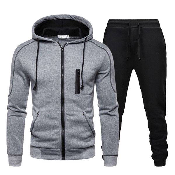 men s sets zipper jackets sweatpants sport suit casual tracksuit hooded cotton male clothing 220708, Gray
men s sets zipper jackets sweatpants sport suit casual tracksuit hooded cotton male clothing 220708, Gray