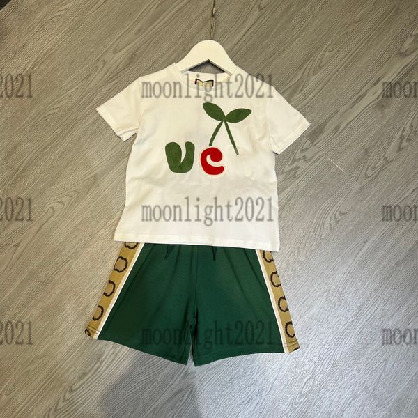 designer kids short sleeve + shorts sets childrens sunscreen suit brown color brand clothing cotton tees size 100-150, White
designer kids short sleeve + shorts sets childrens sunscreen suit brown color brand clothing cotton tees size 100-150, White
