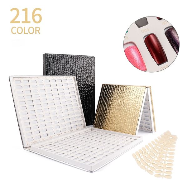 216 colors leather cover nail art display book gel polish display chart nail tips color showing shelf nail practice color card p
216 colors leather cover nail art display book gel polish display chart nail tips color showing shelf nail practice color card p