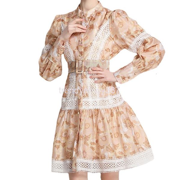 casual dresses fashion design sense printed short skirt lace stitching single breasted belt a-line dress, Black;gray
casual dresses fashion design sense printed short skirt lace stitching single breasted belt a-line dress, Black;gray