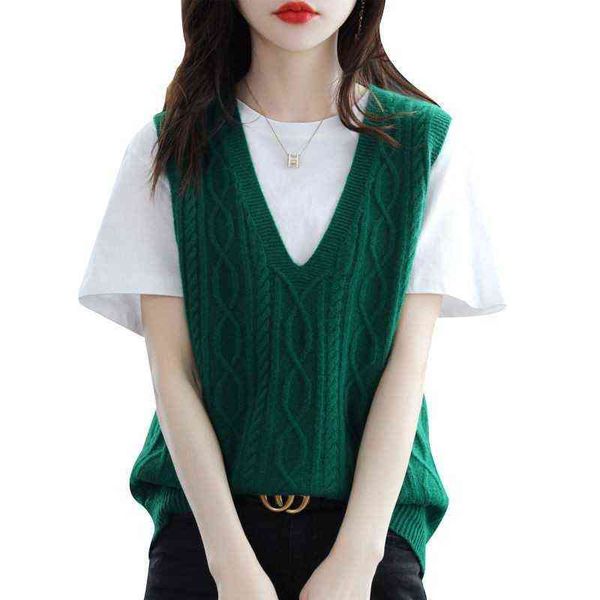 versatile cotton knitted vest spring and autumn new style personalized twisted sweater coat women, White
versatile cotton knitted vest spring and autumn new style personalized twisted sweater coat women, White