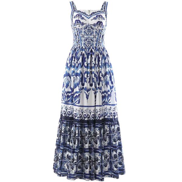 runway fashion dresses blue white porcelain print elastic backless maxi spaghetti strap, Black
runway fashion dresses blue white porcelain print elastic backless maxi spaghetti strap, Black