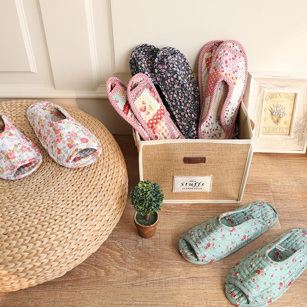 small floral pastoral fabric slippers soft-soled household cotton slippers warm breathable non-slip light pretty cotton slippers, Black
small floral pastoral fabric slippers soft-soled household cotton slippers warm breathable non-slip light pretty cotton slippers, Black