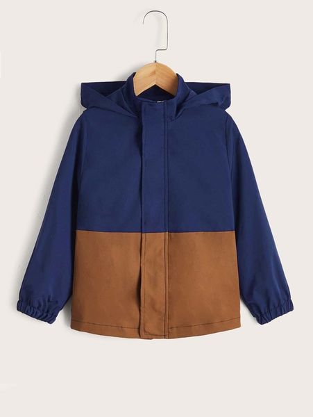 toddler boys contrast panel hooded coat she, Blue;gray
toddler boys contrast panel hooded coat she, Blue;gray