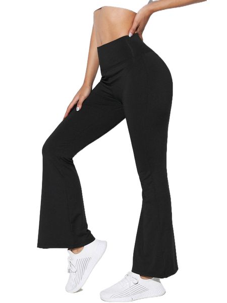 high stretch flare leg sports pants y3cb#, Gray 
high stretch flare leg sports pants y3cb#, Gray