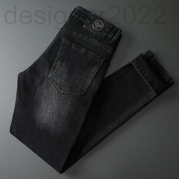 men's jeans designer autumn jeans men's slim little feet international special korean embroidery medusa fashion brand kcb5, Blue
men's jeans designer autumn jeans men's slim little feet international special korean embroidery medusa fashion brand kcb5, Blue
