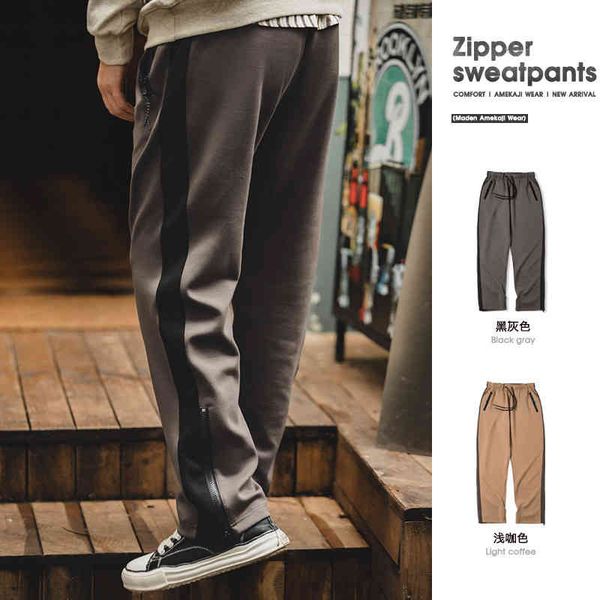 men's pants madden work clothes elastic drawstring straight tube guard pants striped casual legged zipper men 8mtu, Black
men's pants madden work clothes elastic drawstring straight tube guard pants striped casual legged zipper men 8mtu, Black