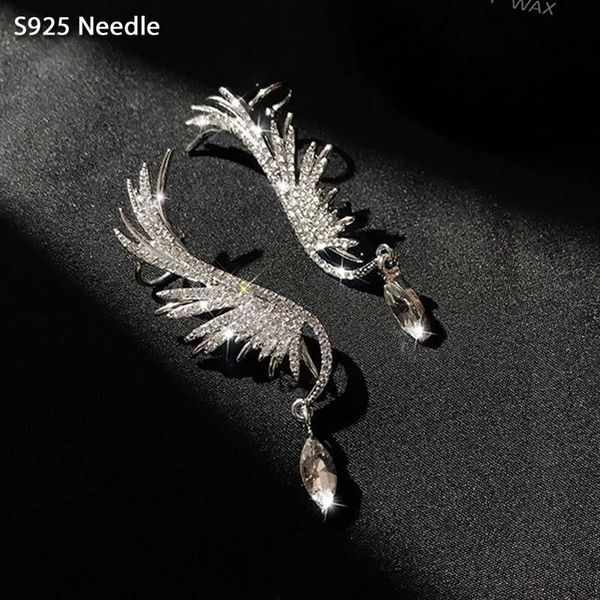stud 925 sterling silver needle earrings for women jewelry luxury feather cubic zircon female, Golden;silver
stud 925 sterling silver needle earrings for women jewelry luxury feather cubic zircon female, Golden;silver