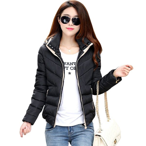 parkas jacket women autumn winter short coats solid hooded cotton padded warm pockets female jacket womens coats 201027, Black
parkas jacket women autumn winter short coats solid hooded cotton padded warm pockets female jacket womens coats 201027, Black