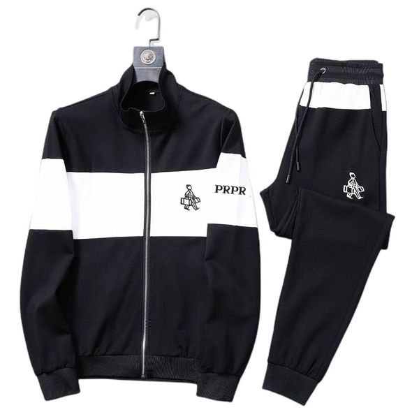2022 early spring designer men's tracksuits new color block letter logo zipper short sleeve t-shirt double line fine cotton black and w, Gray
2022 early spring designer men's tracksuits new color block letter logo zipper short sleeve t-shirt double line fine cotton black and w, Gray