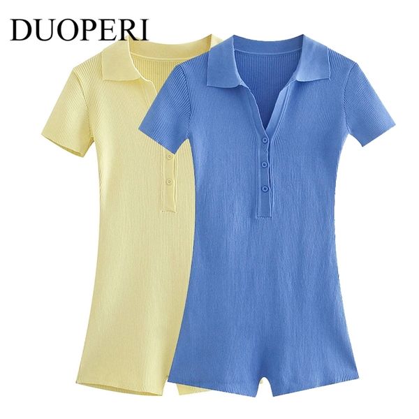 duoperi fashion knitted jumpsuit women short sleeves chic lady romper outfit shirt style short playsuit female summer 220513, Black;white
duoperi fashion knitted jumpsuit women short sleeves chic lady romper outfit shirt style short playsuit female summer 220513, Black;white