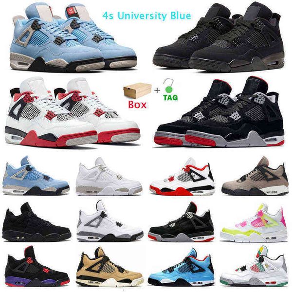 4s jumpman basketball shoes 4 university blue white oreo fire red taupe haze neon black cat mens trainers sport sneakers with box, Black;white
4s jumpman basketball shoes 4 university blue white oreo fire red taupe haze neon black cat mens trainers sport sneakers with box, Black;white