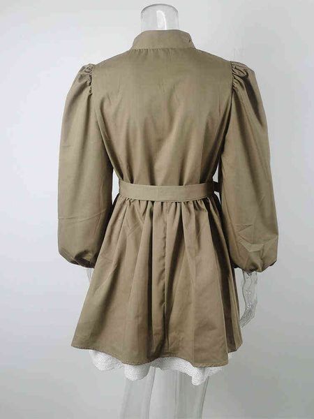 woman elegant solid lace up pleated dress spring fashion vintage lace lining single breasted puff sleeve dress for female 2022 t220818, Black;gray
woman elegant solid lace up pleated dress spring fashion vintage lace lining single breasted puff sleeve dress for female 2022 t220818, Black;gray