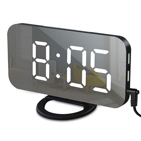 digital led display alarm clock mirror 2 usb charger ports night light table snooze function adjustable brightness desk clocks
digital led display alarm clock mirror 2 usb charger ports night light table snooze function adjustable brightness desk clocks