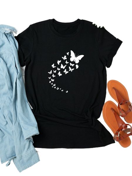 plus butterfly print tee g3nz#, Black
plus butterfly print tee g3nz#, Black