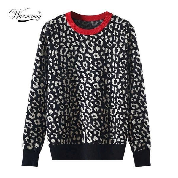 autumn winter women sweaters leopard knitted pullovers long sleeve contrast color crewneck jumpers sweter mujer c 026 210714, White;black
autumn winter women sweaters leopard knitted pullovers long sleeve contrast color crewneck jumpers sweter mujer c 026 210714, White;black