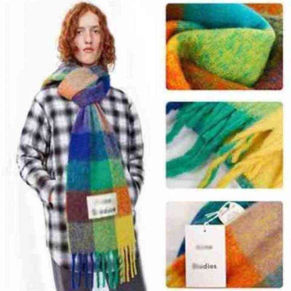 designer scarf woven tael nordic ac home lengthened imitation cahmere big rainbow carf autumn and winter warm color plaid yee wl, Blue;gray
designer scarf woven tael nordic ac home lengthened imitation cahmere big rainbow carf autumn and winter warm color plaid yee wl, Blue;gray