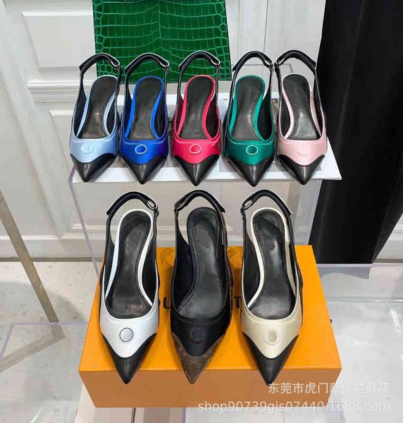 sandals spring and summer sheepskin stitching special fabric pointed baotou back empty middle heel sandals women's shoes, Black
sandals spring and summer sheepskin stitching special fabric pointed baotou back empty middle heel sandals women's shoes, Black