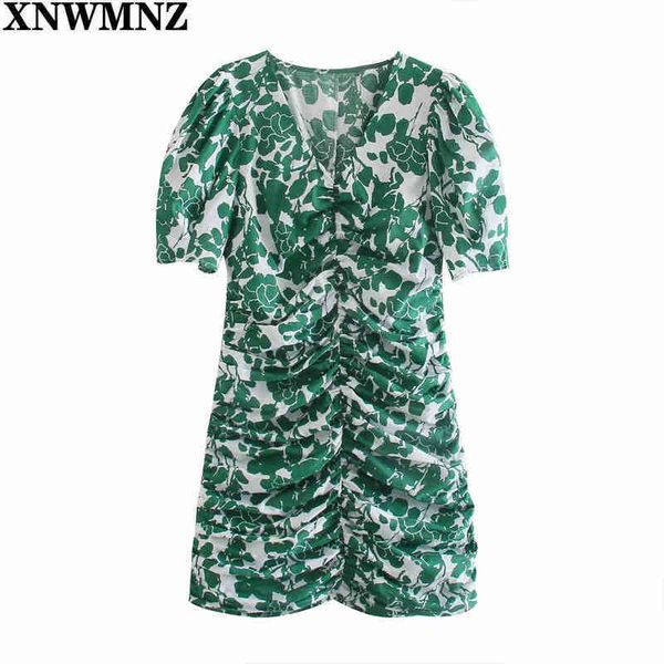 xnwmnz dress women summer fashion floral print folds mini vintage puff short sleeve female es vestidos mujer 210513, Black;gray
xnwmnz dress women summer fashion floral print folds mini vintage puff short sleeve female es vestidos mujer 210513, Black;gray