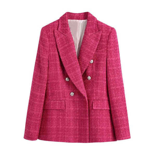 suit cnlalaxury women fashion double breasted blue tweed blazers jacket vintage, White;black
suit cnlalaxury women fashion double breasted blue tweed blazers jacket vintage, White;black