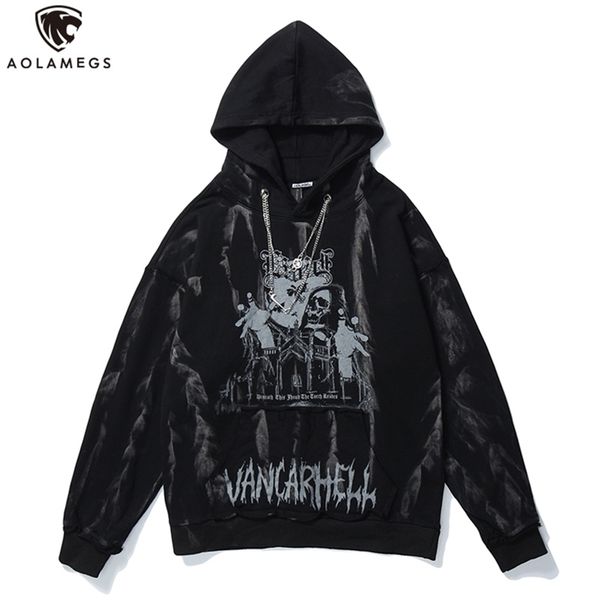 aolamegs men hip hop hoodie sweatshirt gothic horror skull print punk chain high street hipster baggy hooded pullover streetwear 210730, Black 
aolamegs men hip hop hoodie sweatshirt gothic horror skull print punk chain high street hipster baggy hooded pullover streetwear 210730, Black